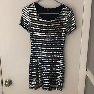 Sequin tee-shirt dress